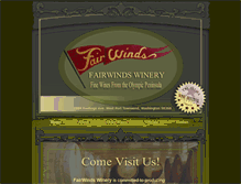Tablet Screenshot of fairwindswinery.com